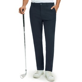 M MAELREG Dress Pants for Men Trousers -30"/32"/34" Relaxed Fit Business Flat Front Slacks Mens Casual Golf Pants Navy