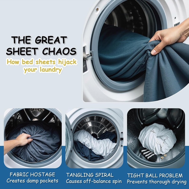 HX AURIZE Bed Sheet Detangler - Reduces Tangles in Washer