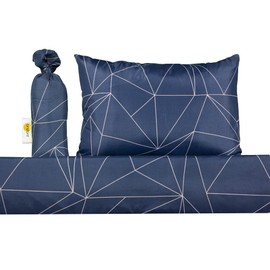 On Store. Juego de sábanas Estampadas para Cama, 2500 Hilos Tacto Suave. (Matrimonial, Marino)                                                        