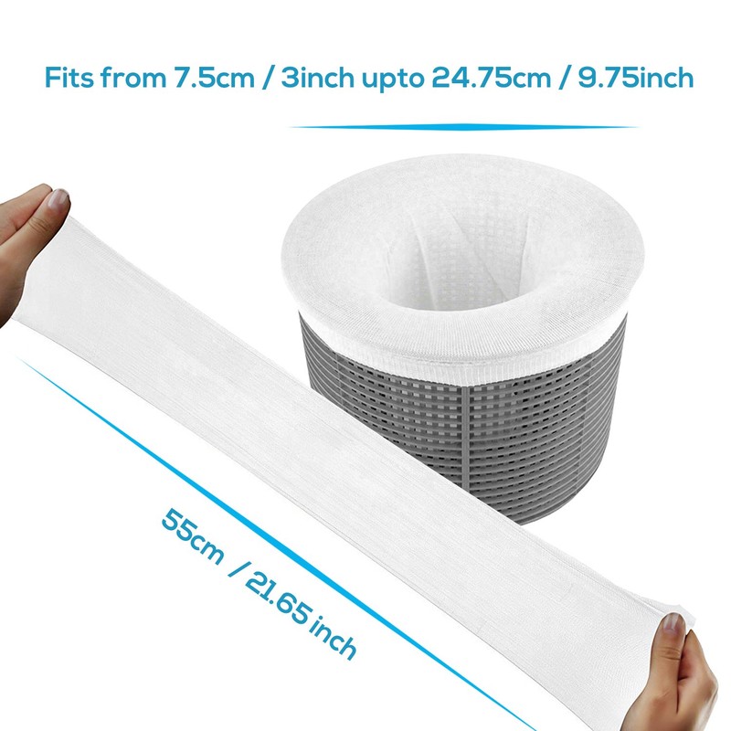 30-Pack of Pool Skimmer Socks, Ultra Fine Mesh Filter Sock