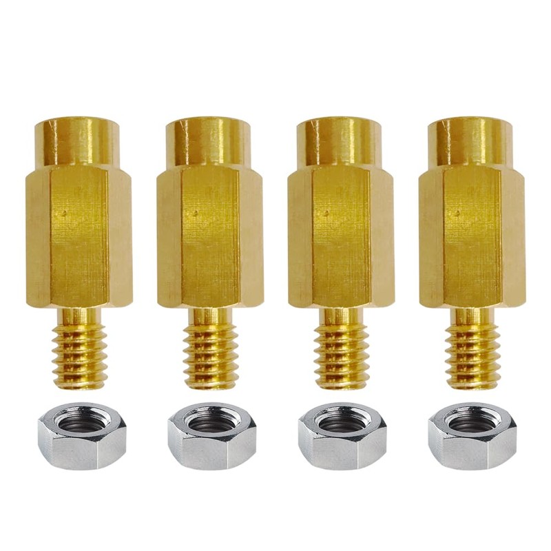 5/16"-18 Brass Battery Terminal Clamp Extension Bolts, Male and Female
