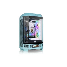 Thermaltake Tower 300 Turquoise Micro-ATX Case; 2x140mm CT Fan Included; Support Up to 420mm Radiator; Optional Chassis Stand Kit Allows Horizontal Display; CA-1Y4-00SBWN-00; 3 Year Warranty