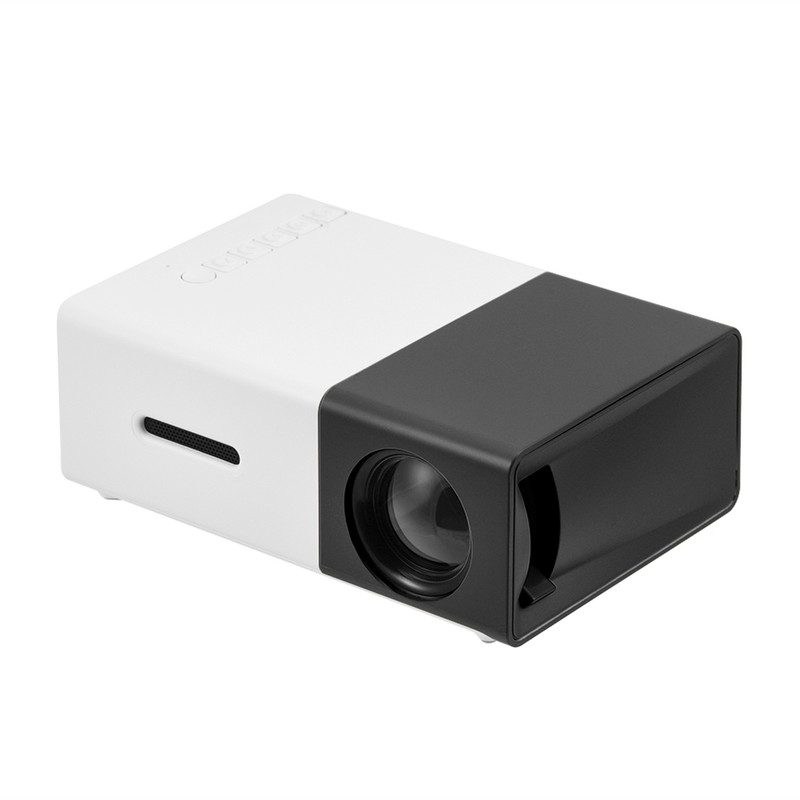 Mini Stylish Home Theater Portable LED Projector Multimedia Player Black