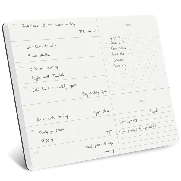 Pinesman - Elegant Undated Weekly Planner Pad, Tear Off Sheets,