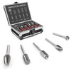 EZARC Tungsten Carbide Burr Set 1/4" Shank, 5PC Double Cut