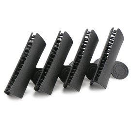 Professional Salon Hair Claws, Segbeauty 4pcs Large Butterfly Clips for Hair, Black 3.54 inches Jaw Hair Clips Hairdresser Sectioning Claw Double Teeth, Hair Styling Clamp Pins Set for Thick Long Hair