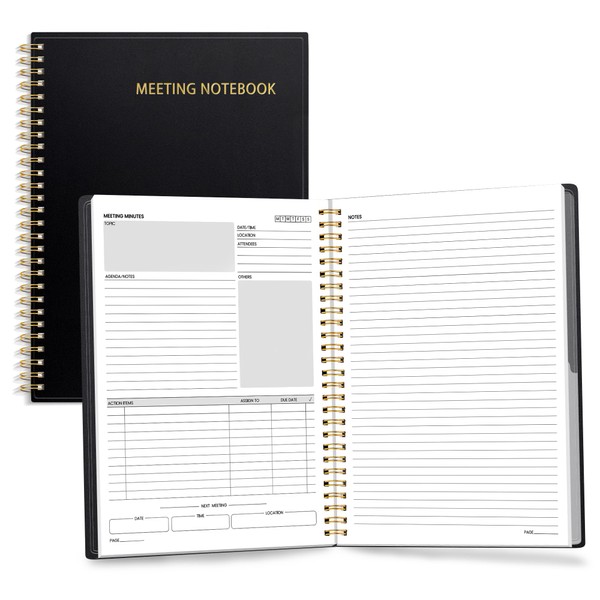 SUNEE Half Meeting Half Note - 7.5"x10" Professional Notebooks for