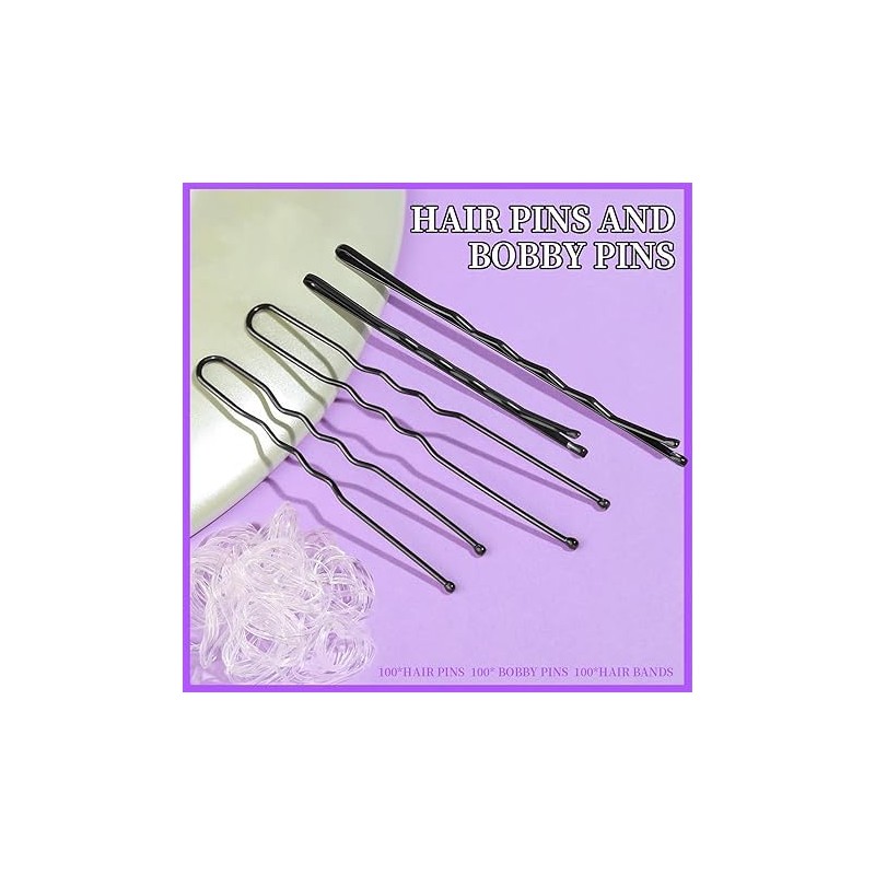 Triko Kit de 100 Accesorios para Cabello: 100 Horquillas para