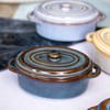 Set Of 4 Oval Reactive Glaze Mini Casserole Dishes 230ml