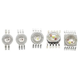 Vrabocry 10pcs High Power LED Chip RGB RGBWW RGBWW RGBWW RGBWY RGBWYV 3W 9W 12W 15W 18W LED Stage Lamp Shape Light Colourful Light Source (10pin 15w Rgbwy 5in1)