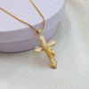 Eseres Gold Cross Necklace Crucifix Pendant Necklaces Oil Dripping Cross