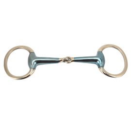 125mm Equine Mouth Snaffle Stainless Steel Electroplated Ring Bit Jointed Horse Mouth Bit