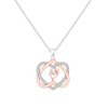 PYTALI Silver Women's Mother MOM Pendant Necklace Heart Rose Moissanite