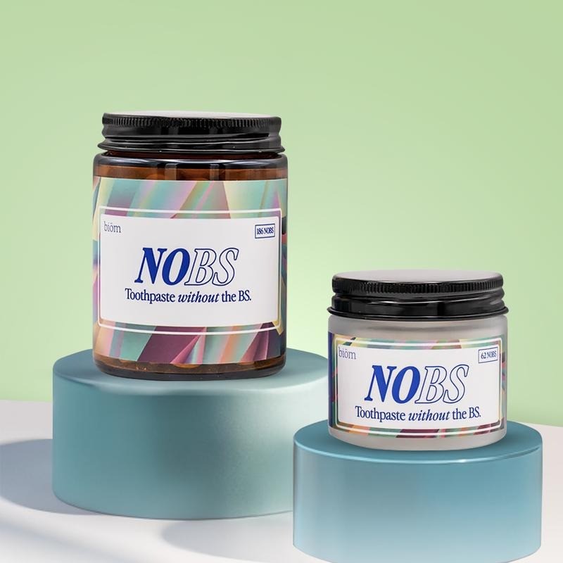 NOBS Toothpaste Tablets – Fluoride-Free, Plastic-Free, Eco-Friendly Travel Toothpaste with