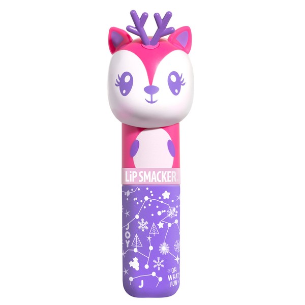Lip Smacker Limited Edition Lippy Pals Reindeer, Tasteful Lip Gloss for Children, Inspired by Animals, Moisturising and Smoothing to Refresh Your Lips, Candy Cane Flavour