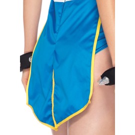 Leg Avenue Women's Street Fighter Chunli Costume, Blue, Medium/Large
