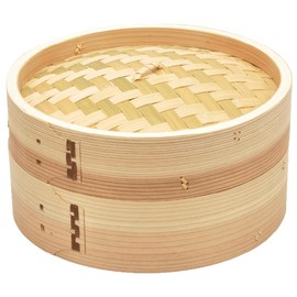 Sakai Sangyo Kuri no Iro Cedar Steamer, 10.2 inches (26 cm), For 3 - 5 People, Natural Wood, Steamed Vegetables, Basket Bag, Desserts, Home Use