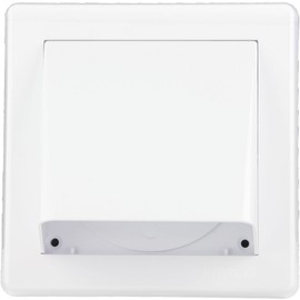 Ventilation Grille Ventilation Flap Flange Diameter 100 mm and Self-Closing Flap - Lulizzie - White - Wall Mounting - Ventilation