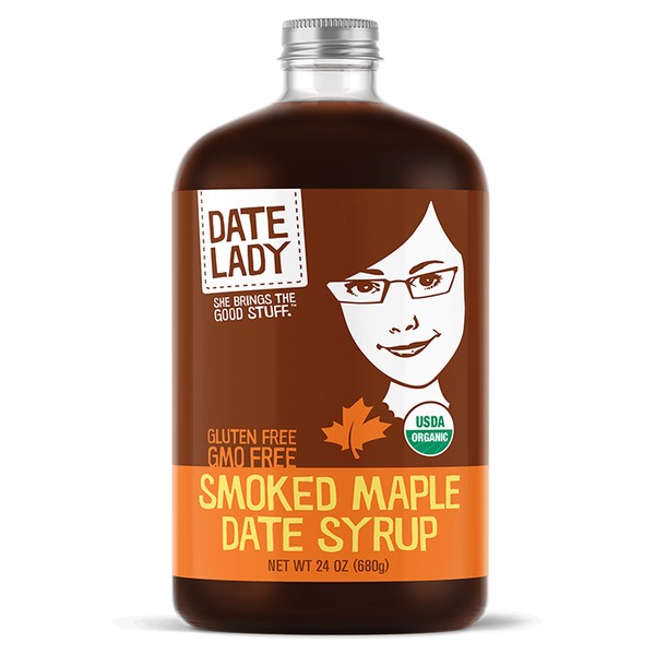 Organic Smoked Maple Date Syrup | Paleo, Vegan, Kosher | 2 Ingredients: Organic Dates, Applewood Smoked Maple Syrup. No Flavors, No Added Sugar, and No Corn Syrup. Use on Pancakes, Add to Coffee or Use as an Ice Cream Topping.