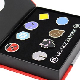 CHAOZI0 Pocket Monsters Gym Badges Collection Gift Box Set of 8pcs (Black)