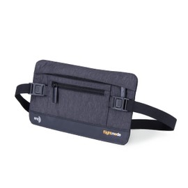 Flightmode Waist Bag (RFID Blocking, Waterproof, Money Belt, Passport Hold, Safe Wallet, Anti-theft) - Black