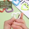 sourcing map 8 Pcs Heart-Shaped Spring Snap Clip 1 Inch