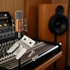 1Pc Silver Metal Mic Holder/Clip Cb Mic Holder- Screw in