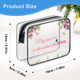 Christian Wedding Gifts for Women Marriage Prayer Makeup Bag Religious Anniversary Valentine's Day Gift for Friends Sister Daughter Bridal Shower Gifts Clear Cosmetic Bag Inspirational Spiritual Gifts
