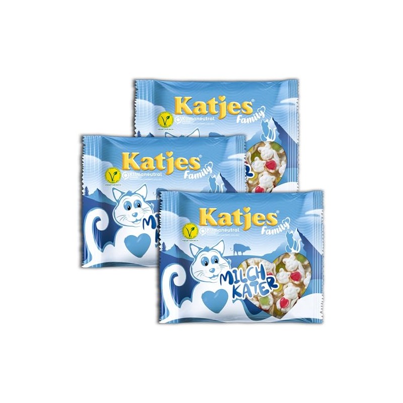 Katjes Family Milk Cat 3 x 250 g Pack of