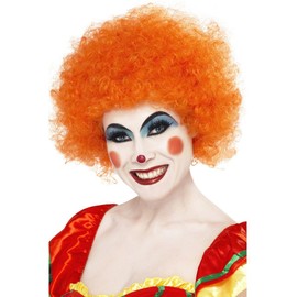 Perücke Lockenkopf orange Afro orangene Afroperücke