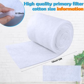 HunnmingRe 12 in x 25 ft Air Vent Filters Polyester Floor Vent Filter Cut to Fit Dust Control Replacement Air Filter Roll Material for HVAC Ac Heating RV's Mobile Homes Floor Registers