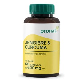 Suplemento Jengibre  Curcuma (60 Caps) - Pronat                                                                                                       
