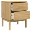 vidaXL Bedside Cabinet Floro - Solid Pine Wood Nightstand with