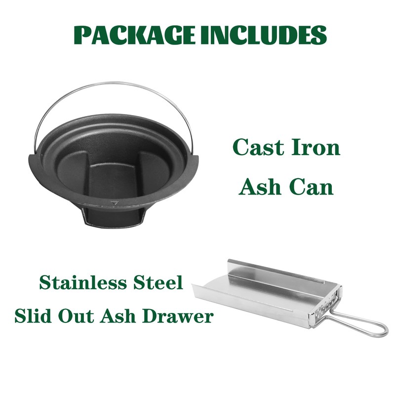 KAMaster 2 in 1 Cast Iron Ash Can for Large