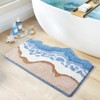 Ankah Ocean Design Bath Mat, with A Beach Scene, Water