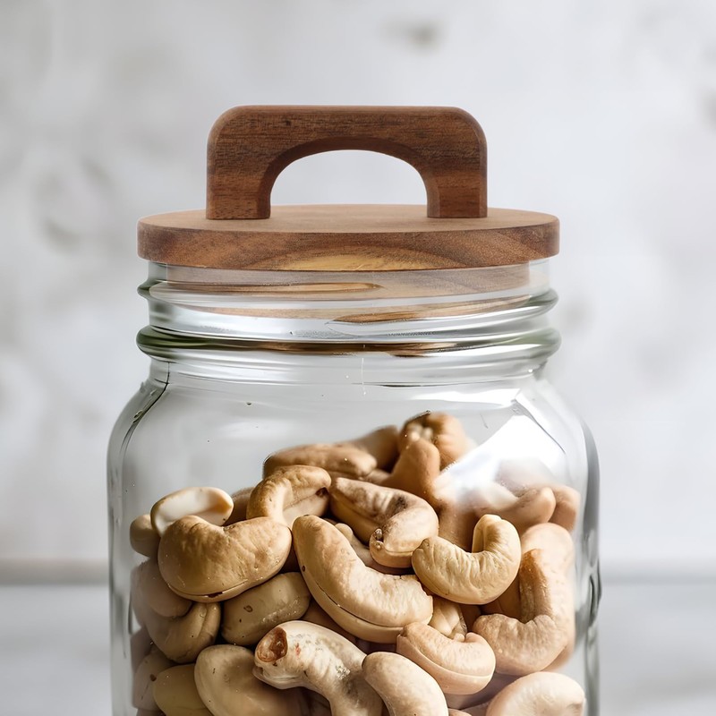 DOITOOL Storage Jar Wooden Lid, Wide Mouth Canning Lids With