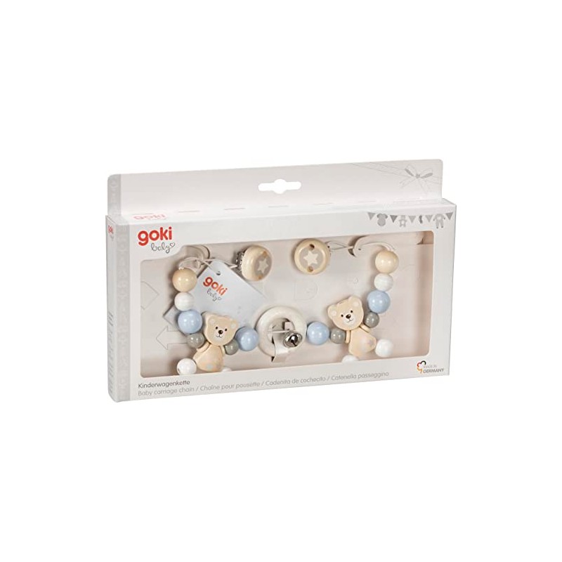 goki 65202 - Pram Chain Bear with Clips - Made