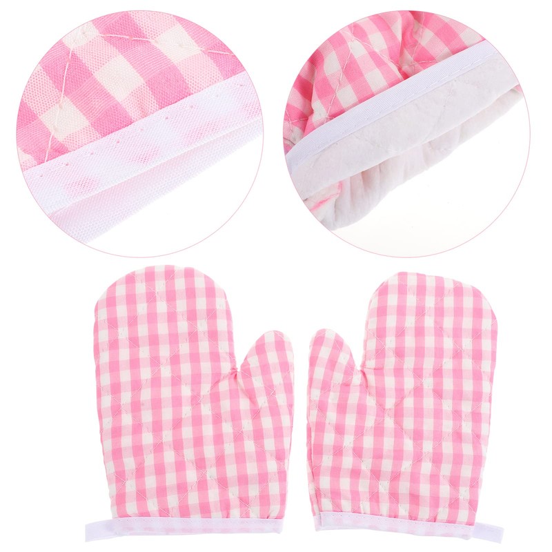 Hemoton Oven Gloves Mini 2 Pieces Oven Gloves for Children