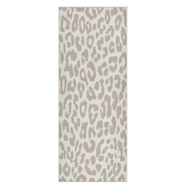 YETTASBIN Leopard Yoga Mat Towel, Non Slip Sweat Absorbent Hot Yoga Towel Portable Lightweight Travel Workout Towel with Storage Bag for Home Yoga, Pilates, Fitness 73x 27 Inch