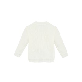 Lilax Baby Boys Basic Long Sleeve V-Neck Classic Knit Cardigan Sweater (Cream, 6-9 Months)