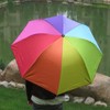 Qinsky Rainbow Umbrella,Compact Travel Umbrella Windproof StormDefender Rainbow Compact Umbrella