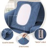WEERRW Velvet Plush Fabric 4 Pieces Sofa Covers for 3