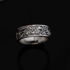 Wolf Ring for Men, Retro Wolf Totem Rings, Cross Line
