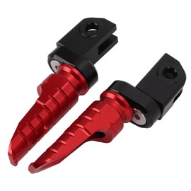 2 Pieces Motorcycle Foot Pegs Front CNC Aluminum Alloy Footrest Replacement for RS660 RSV4 Tuono 660 V4 1100 (Red)