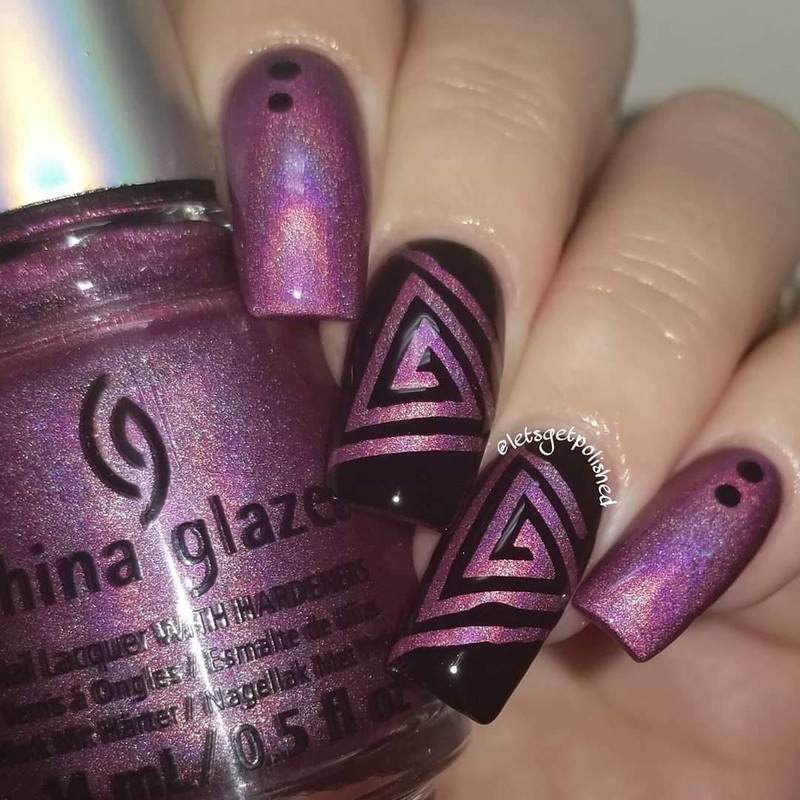 Whats Up Nails - Triangle Spiral Vinyl Tape Stencils for