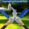 304 Stainless Steel Garden Hose Splitter 2 Way Heavy Duty,