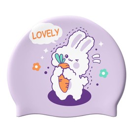 Swim Cap for Kids, YondestStars Swimming Cap for Girls Boys Children Age 3-10, Silicone Bathing Caps for Long and Short Hair