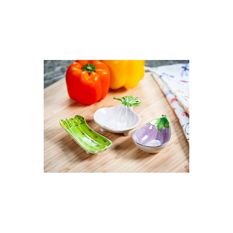 Abbott Collection Small Asparagus Dish - Stoneware, Green (4" L)