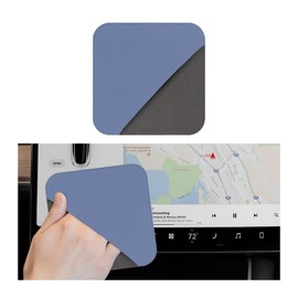 Zpana Car Touch Screen Cleaner Cloth, Microfiber Vehicle Touchscreen Cleaning Pad, Foldable Automotive Interior Screen Wipes Accessories for Dashboard LCD Display, Universal Fit(Square/Blue Grey)