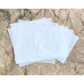 Natural Fiber Mulberry Tree Mulberry Paper Sheets 8 x 8 Inches 50 Sheets Square Origami Paper Arts Folding Craft, Square Folding Paper for DIY Crafts (White, 8"x8")
